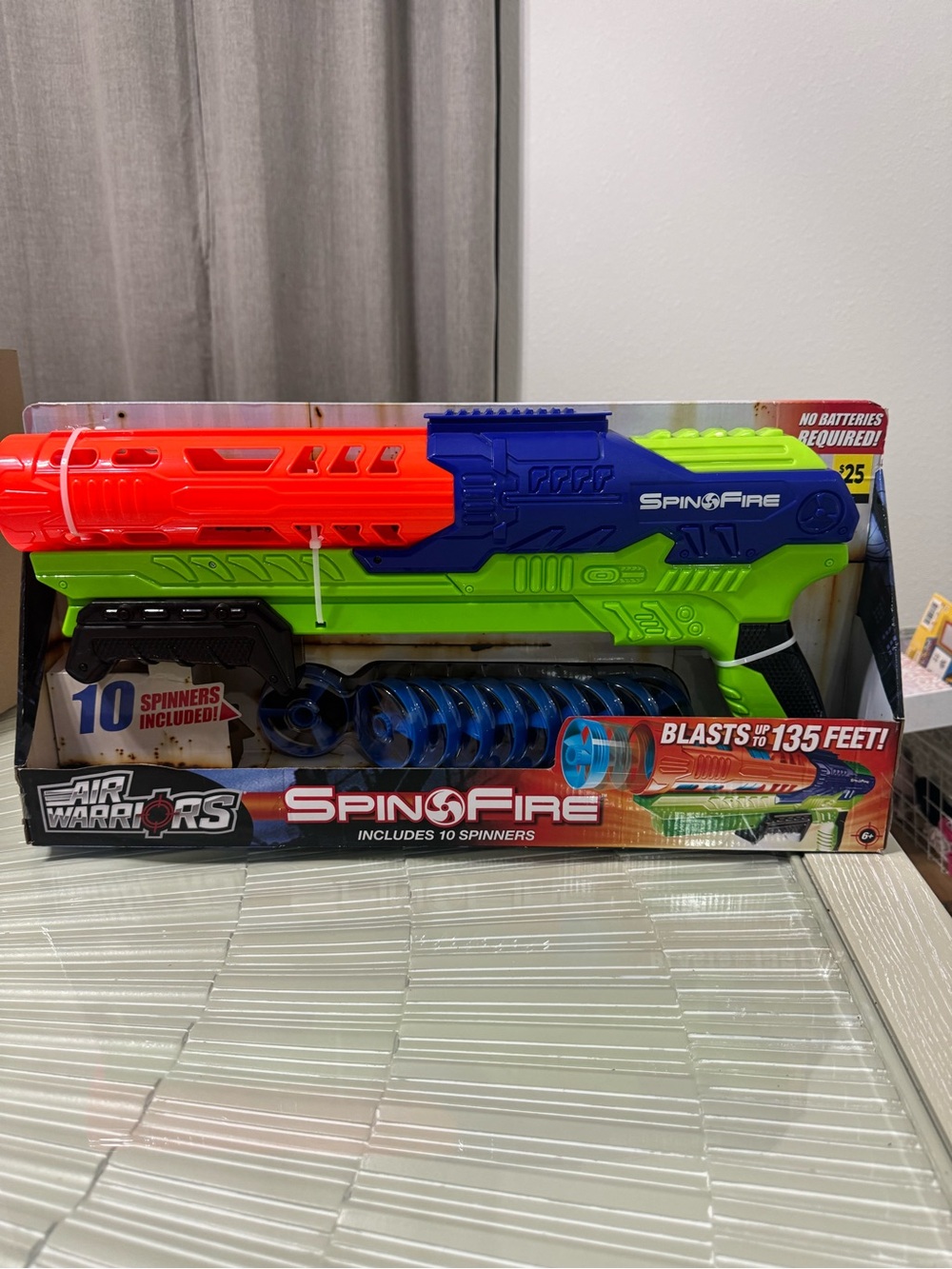 SpinoFire Kids Blaster - Green/Blue/Orange